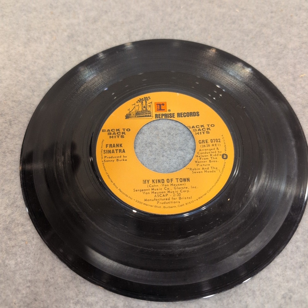 Frank Sinatra That's Life My Kind of Town Reprise GRE 0702 45 RPM Vinyl Record - Picture 3 of 3
